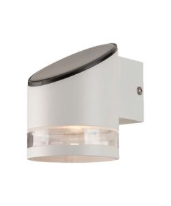 V-TAC Lampada LED da Giardino Cilindrica con Pannello solare e Sensore 1W Corpo Bianco 121*90*112.5mm 3000K IP44