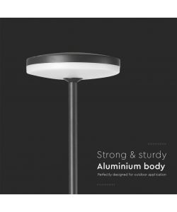 V-TAC Lampada LED da Giardino 12W con Picchetto a con Doppio Fissaggio a Terra Colore Antracite d:15*h:80cm 3000K IP65