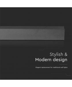 V-TAC Lampada LED da Muro Rettangolare 16W 1010*60*50mm Colore Antracite 4000K IP65