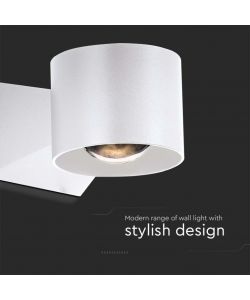 V-TAC Applique LED da Muro 5W Doppio Fascio Luminoso Corpo Bianco 3000K IP65