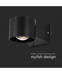 V-TAC Applique LED da Muro 5W Doppio Fascio Luminoso Corpo Nero 4000K IP65