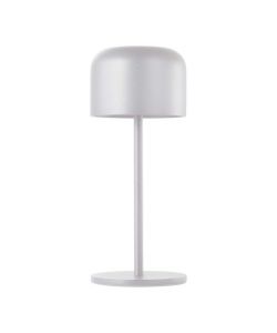 V-TAC Lampada LED da Tavolo 1.5W con Batteria 2200mAh Ricaricabile USB C Colore Bianco in Metallo Touch Dimmerabile Bianco caldo + Bianco freddo