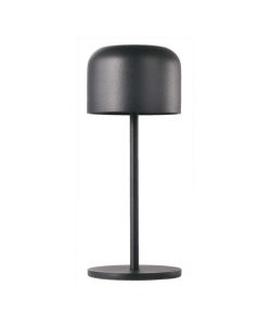 V-TAC Lampada LED da Tavolo 1.5W con Batteria 2200mAh Ricaricabile USB C Colore Nero in Metallo Touch Dimmerabile Bianco caldo + Bianco freddo