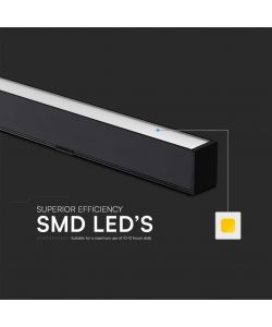 V-TAC Plafoniera LED Chip Samsung a Sospensione 40W Lineare Colore Nero 120cm 3in1
