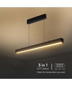 V-TAC Plafoniera LED Chip Samsung a Sospensione 40W Lineare Colore Nero 120cm 3in1