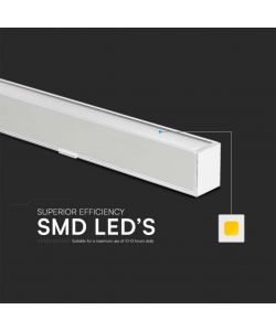 V-TAC Plafoniera LED Chip Samsung a Sospensione 40W Lineare Colore Bianco 120cm 3in1
