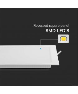 V-TAC Mini Pannello LED 3W Montaggio ad Incasso Quadrato 4000K