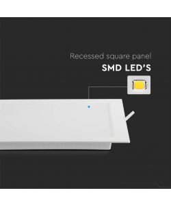 V-TAC Mini Pannello LED 24W Montaggio ad Incasso Quadrato 6500K