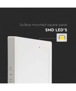 V-TAC Pannello LED 6W Montaggio a Plafone Quadrato 3000K