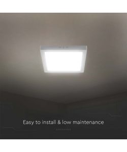 V-TAC Pannello LED 6W Montaggio a Plafone Quadrato 3000K