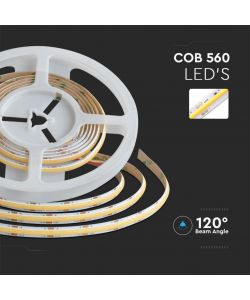 V-TAC Striscia LED SMD2835 120 LED/m 18W/m Doppio PCB 5m 24V 3in1 IP20 8mm