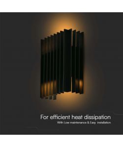 V-TAC Lampada LED da Muro 2*6W 141*65*200mm Colore Nero Ruotabile 4000K IP65
