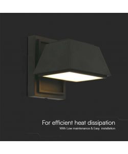 V-TAC Lampada LED da Muro 15W 120LM/W Doppio Fascio Luminoso Colore Nero 3000K IP65