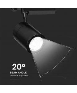 V-TAC Faretto LED da Binario 35W 20 Colore Nero 6400K