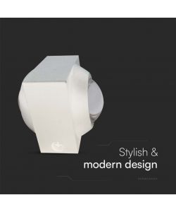 V-TAC Applique LED da Muro 2W Doppio Fascio Luminoso Corpo Bianco 4000K IP54