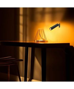 V-TAC Lampada LED da Tavolo Magnetica 3W Colore Nero Ricaricabile con USB C Touch Dimmerabile 4000K