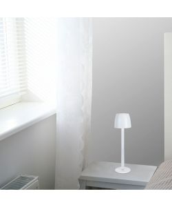 V-TAC Lampada LED da Tavolo 3W Colore Nero e Trasparente Ricaricabile con USB C Touch Dimmerabile 3000K