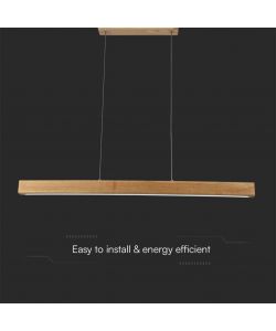 V-TAC Lampadario LED a Sospensione 12W Colore Legno 4000K