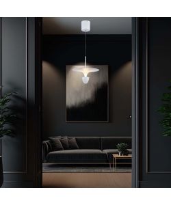 V-TAC Lampadario LED 9W dal Design Moderno 30*300*173Cm Colore Bianco Altezza regolabile 3000K