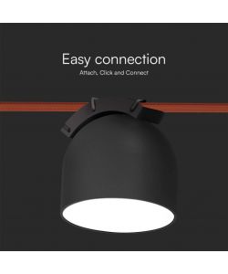 V-TAC Faretto LED COB da Binario in Tessuto Magnetico 12W 120 Colore Nero 3000K