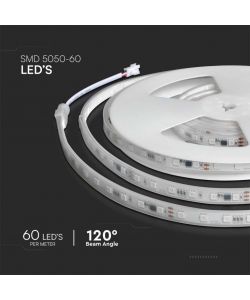 V-TAC Kit per Strip LED Magic SMD5050 13W/m 60 LED/m RGB 5m Compatibile con Magic Home Pro con Telecomando e Alimentatore IP65