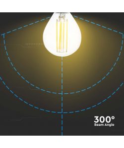 V-TAC Lampadina LED E14 6W 100LM/W P45 Filamento 6400K