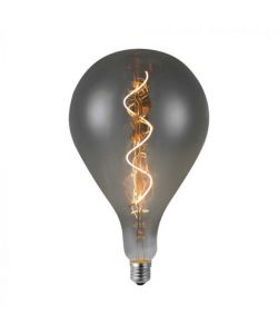 V-TAC Lampadina LED E27 4W B160S Filamento a Spirale Vetro Fum 2700K