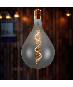 V-TAC Lampadina LED E27 4W B160S Filamento a Spirale Vetro Fum 2700K