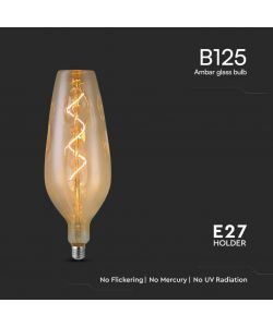V-TAC Lampadina LED E27 4W B125 Filamento a Spirale Vetro Fum� 2700K