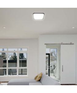 V-TAC Plafoniera LED Quadrata 18W Cornice Nera 6400K IP44