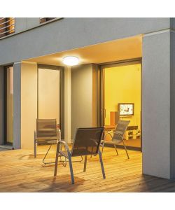 V-TAC Plafoniera LED Rotonda 24W con Telecomando e Sensore di Movimento a Microonde Colore Bianco 3000K IP44