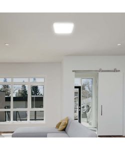 V-TAC Plafoniera LED Quadrata 36W con Telecomando e Sensore di Movimento a Microonde Colore Bianco 4000K IP44