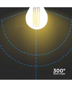 V-TAC Lampadina LED E27 6W 100LM/W G45 Filamento 4000K