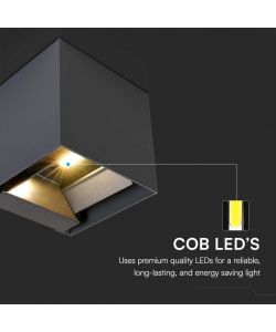 V-TAC Lampada LED da Giardino con Pannello solare e Sensore 9W Colore Nero 150*153*150mm 4000K IP65