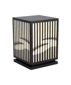 V-TAC Lampada LED Decorativa con Pannello Solare e Portalampada E27 Corpo Nero 230*230*365mm IP65