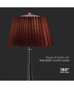 V-TAC Lampada LED da Tavolo 1.5W con Batteria Ricaricabile USB C Colore Marrone Cromato Touch Dimmerabile 3in1