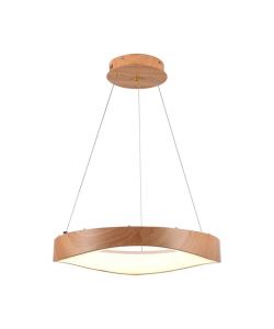 V-TAC Lampadario LED Sospensione 25W Design Moderno Circolare Legno D500xH1400mm 3000K