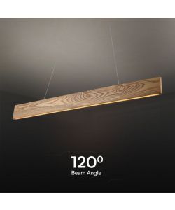 V-TAC Lampadario LED con Plafoniera a Sospensione 10W Design Moderno in Legno H1200x900mm 3000K