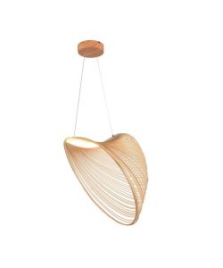 V-TAC Lampadario LED a Sospensione 10W Design Moderno Colore Legno 1310x600mm 3000K