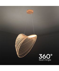 V-TAC Lampadario LED a Sospensione 10W Design Moderno Colore Legno 1310x600mm 3000K