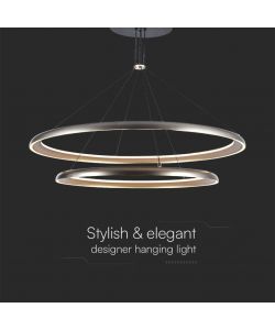 V-TAC Lampadario LED Sospensione 65W Design Moderno Colore Grigio Champagne 600x1070mm 3000K
