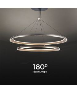 V-TAC Lampadario LED Sospensione 65W Design Moderno Colore Grigio Champagne 600x1070mm 3000K