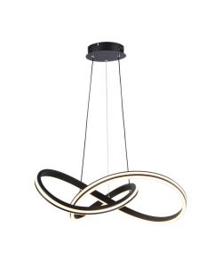 V-TAC Lampadario LED Sospensione 40W Design Moderno Colore Nero H1220x600mm CCT 3in1