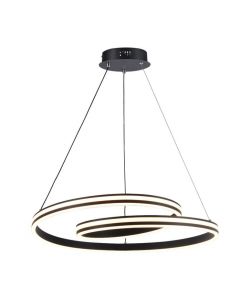 V-TAC Lampadario LED a Sospensione 40W Design Moderno in Metallo Nero H1160x600mm CCT 3in1