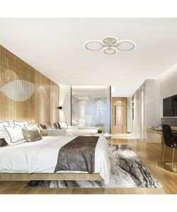 V-TAC Lampadario LED 51W Moderno a Plafone Telecomando CCT 3in1 Colore Bianco