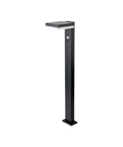 V-TAC Piantana Solare LED da Giardino Quadrata con Sensore PIR 5.5W Corpo Nero 155*299*155mm 3000K IP54