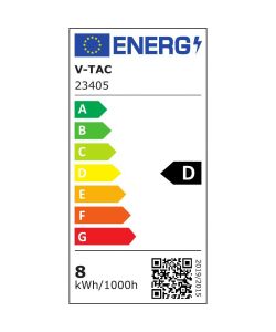 V-TAC Applique LED da Muro Rotonda 8W Porta USB Fascio Orientabile 3000K