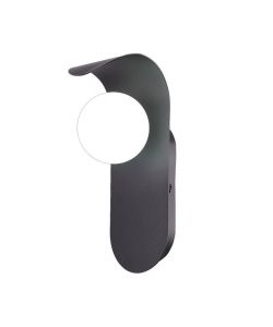 V-TAC Applique da Parete, Attacco G9*1 (max.5W), Metallo e Vetro, Nero, IP20