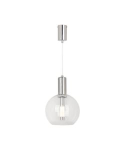 V-TAC Lampadario LED Sospensione 5W Sfera Vetro 200*1905mm Colore Acciaio 3000K