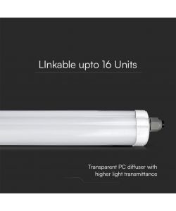 V-TAC Plafoniera LED Chip Samsung Impermeabile 48W 120LM/W G-Series 150cm 4000K IP65